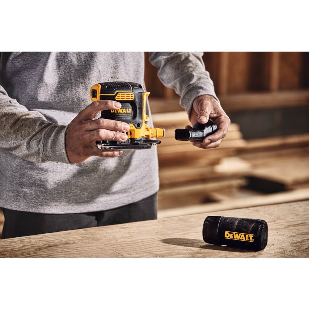 DEWALT DCW200P1-20V Max* Xr Palm Sander, Sheet, Variable Speed, 5-Ah Battery, 1/4-Inch - Wise Line Tools
