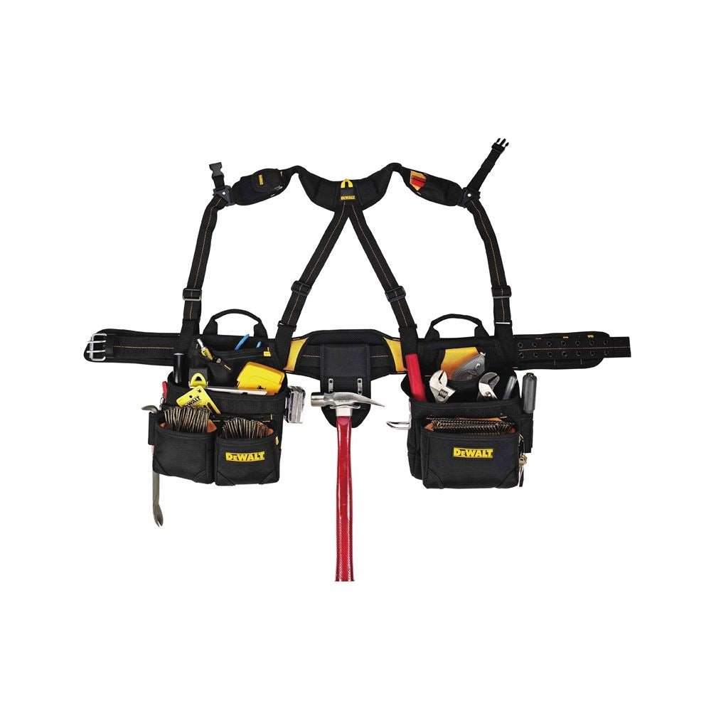 DEWALT DG5617 20-Pocket Pro Framer's Combo Apron with Yoke-Style Suspenders - Wise Line Tools