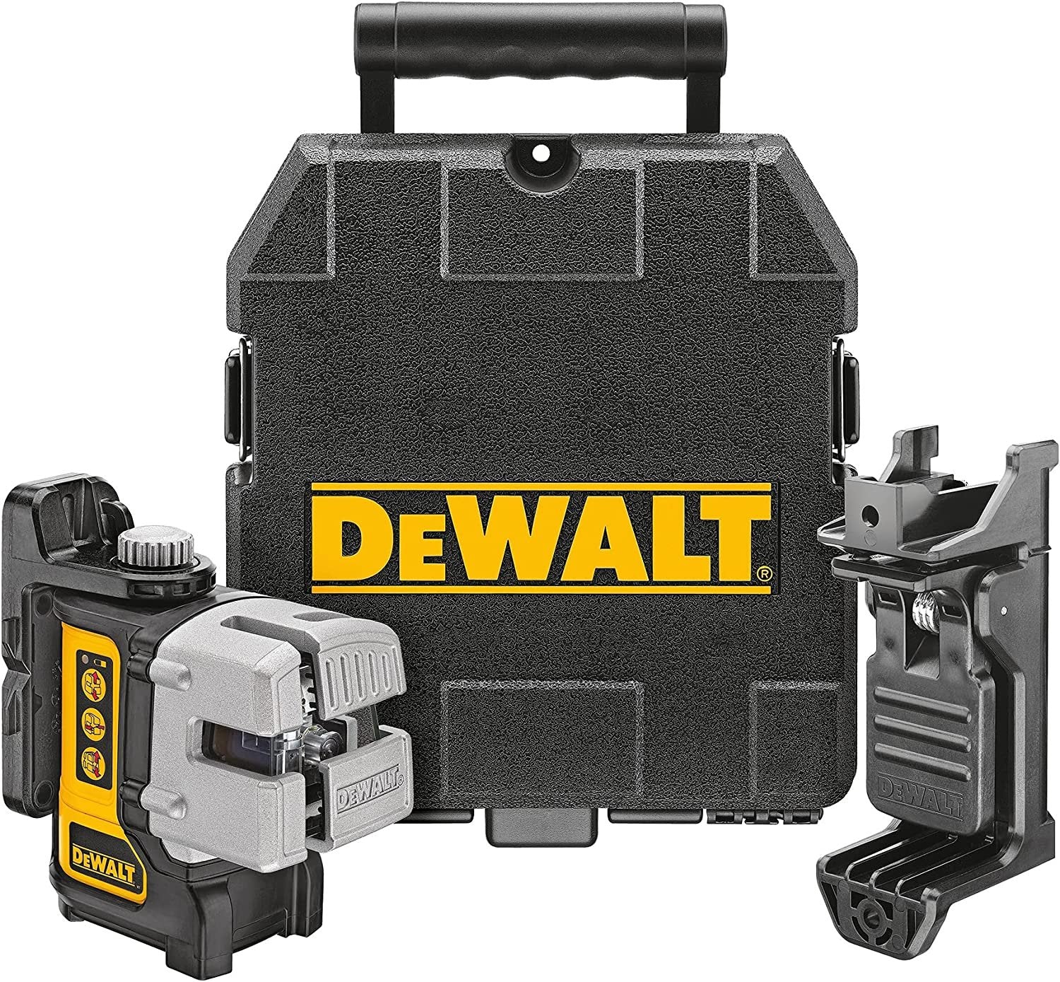 DEWALT DW089K-Line Laser, Self-Leveling, Red, 3-Beam - Wise Line Tools