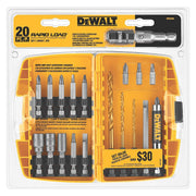 DEWALT DW2503-Screwdriver Bit Set, Rapid Load, Tin, 20-Piece - Wise Line Tools