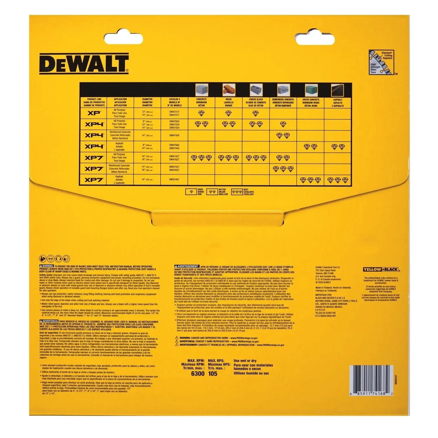 DEWALT DW4721T-12In Segmented Xp All Purpose DEWALT