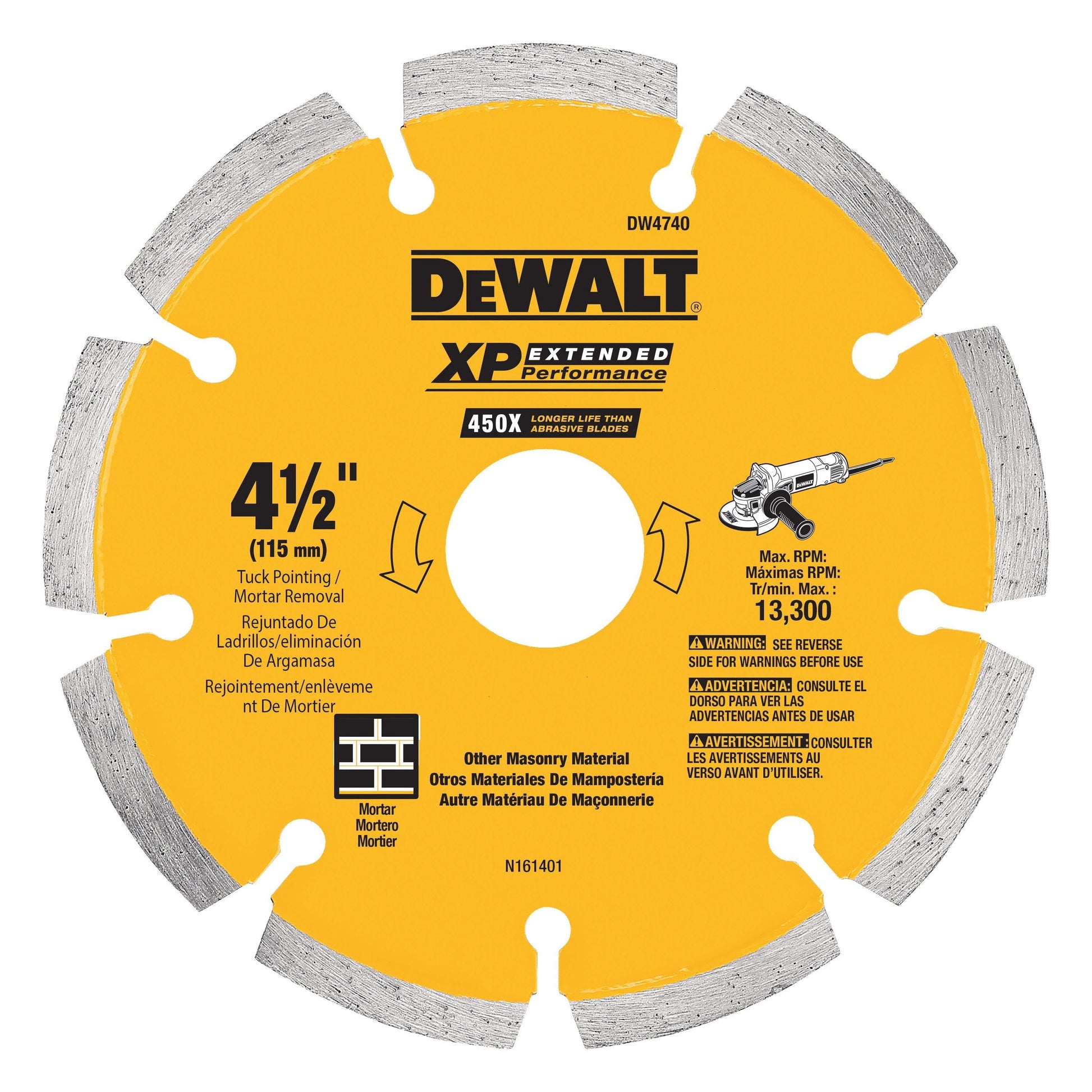 DEWALT DW4740-4" x .250 XP Tuck Pointing Blade - Wise Line Tools