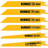 Lames de scie alternative DEWALT DW4856, ensemble de 6 pièces pour la coupe du métal et du bois