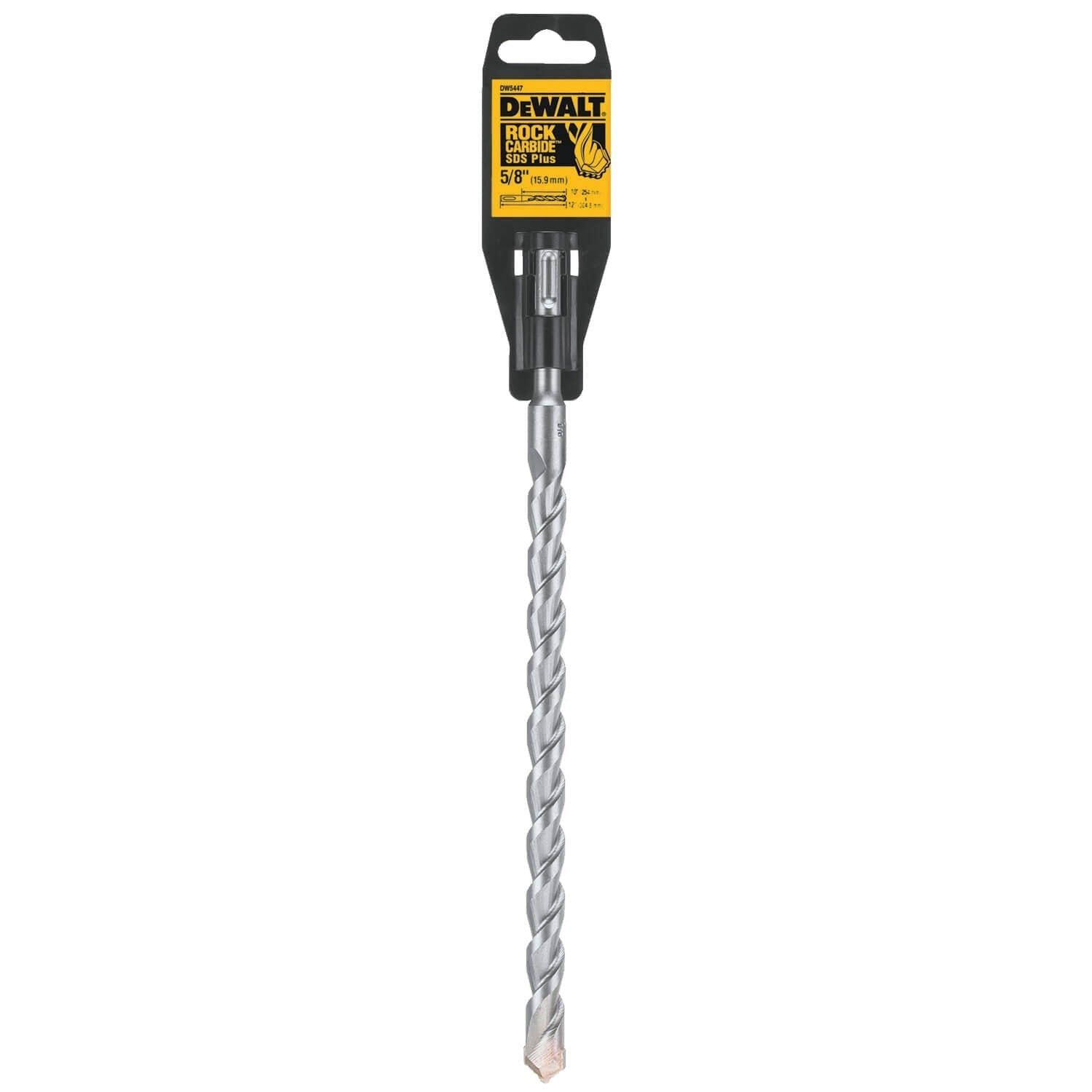 DEWALT DW5447-5/8-Inch X 10-Inch X 12-Inch Rock Carbide SDS Plus Hammer Bit,Silver - Wise Line Tools