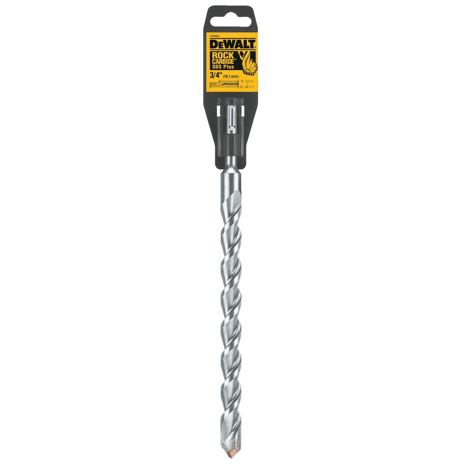 DEWALT DW5455-3/4" X 10" X 12" Rock Carbide SDS+ Drill Bit - Wise Line Tools
