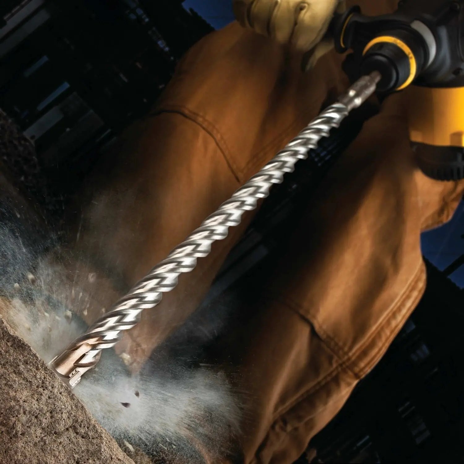 DEWALT DW5475-3/4" X 16" X 18" Rock Carbide 4 Cutter SDS+ Hammer Bit , Silver - Wise Line Tools