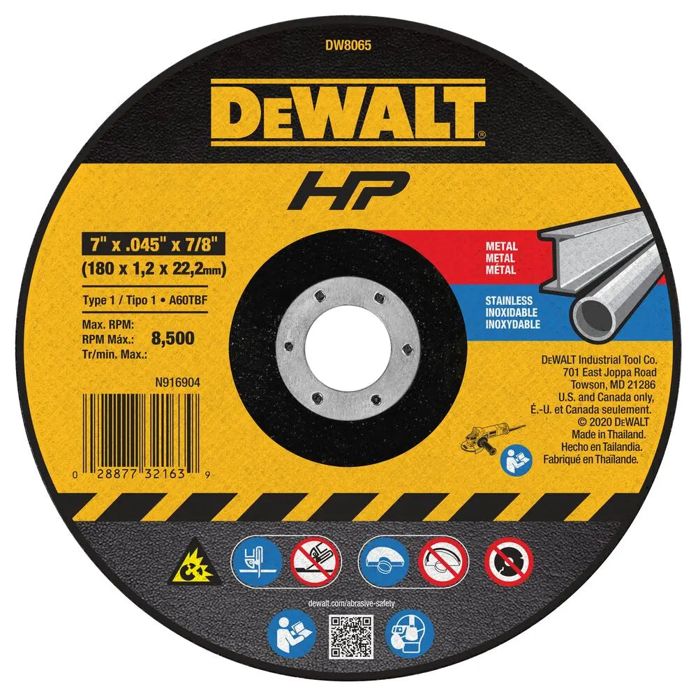 DEWALT DW8065 - DEWALT 7 X .045 X 7/8 T1 Hp Thin Cut - Wise Line Tools