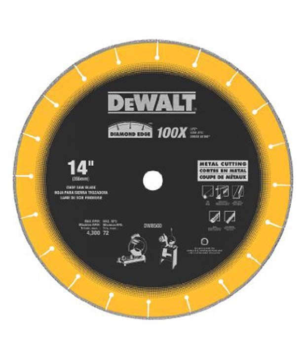 DEWALT DW8500-14-Inch By 1-Inch Diamond Edge Chop Saw Blade - Wise Line Tools