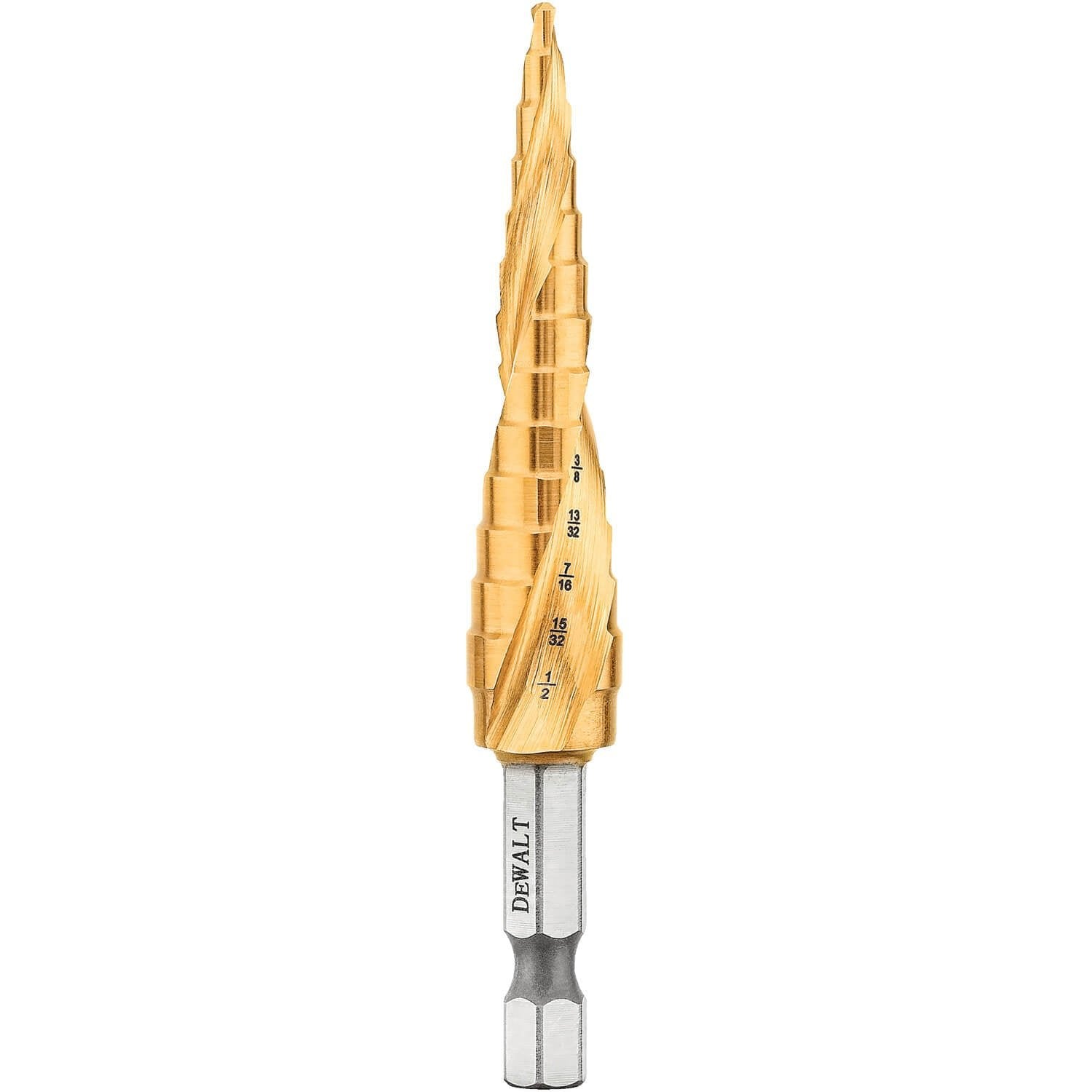 DEWALT DWA1783IR-Step Drill Bit, Impact Ready, 1/8-Inch-1/2-Inch - Wise Line Tools