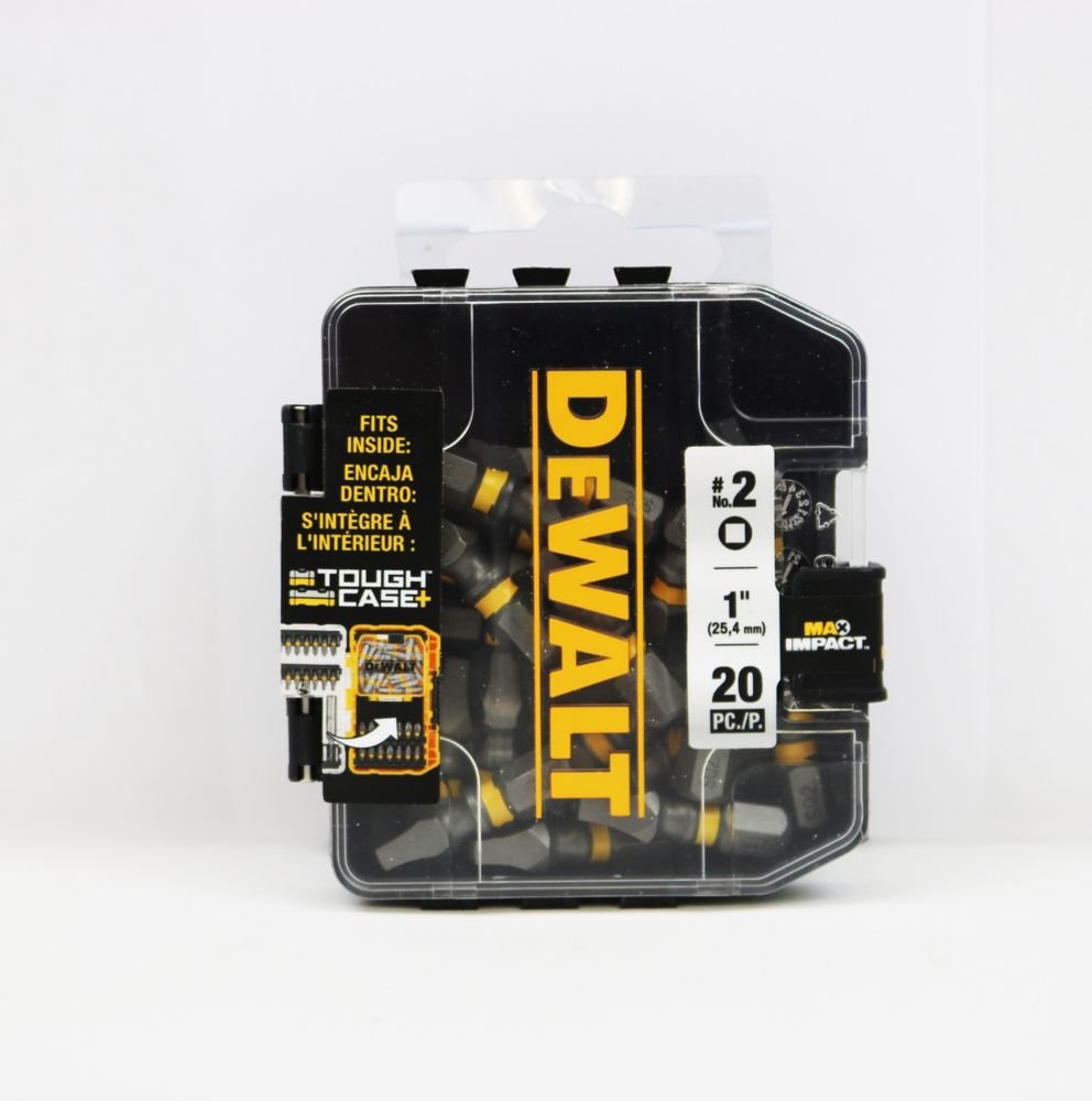 DEWALT DWA1SQ2MI20-1 In Square 2 Max Impact Sbs 20 Pk - Wise Line Tools