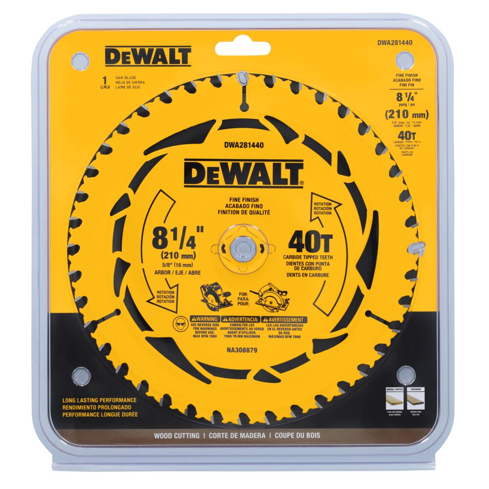 DEWALT DWA281440-8 1/4In 40T Single Blade - Wise Line Tools