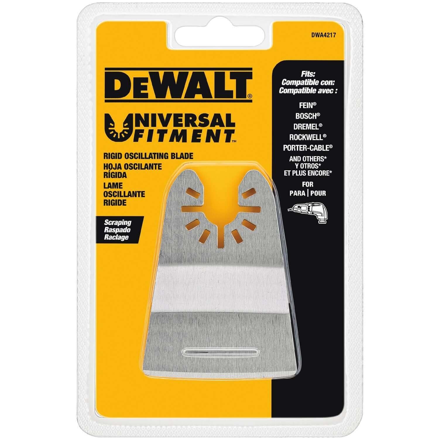 DEWALT DWA4217-1-1/4 In Steel Oscillating Tool Blade Rigid Scraper (1 Pack) - Wise Line Tools