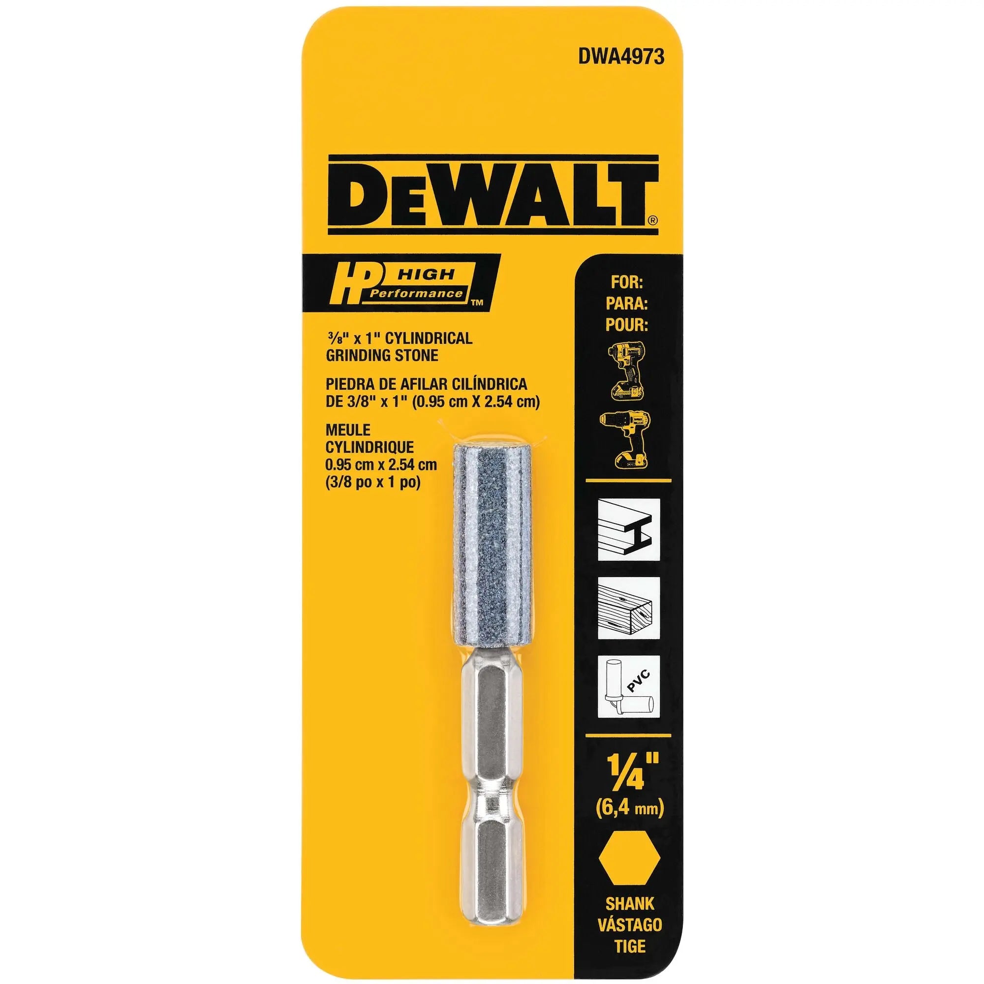 DEWALT DWA4973 – DEWALT Aluminum Oxide 3/8" X 1" Hp Grinding Pt DEWALT
