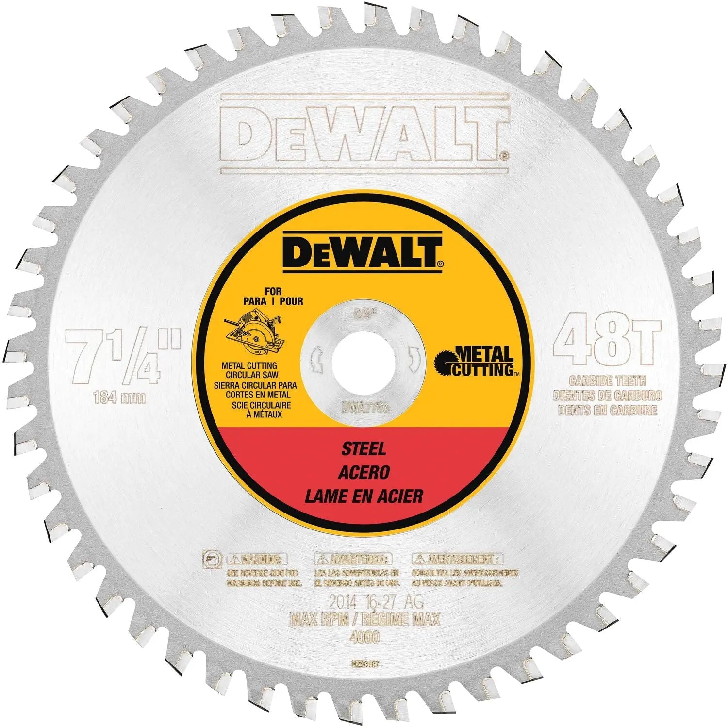 DEWALT DWA7766-48 Teeth Ferrous Metal Cutting 5/8-Inch Arbor, 7-1/4-Inch DEWALT