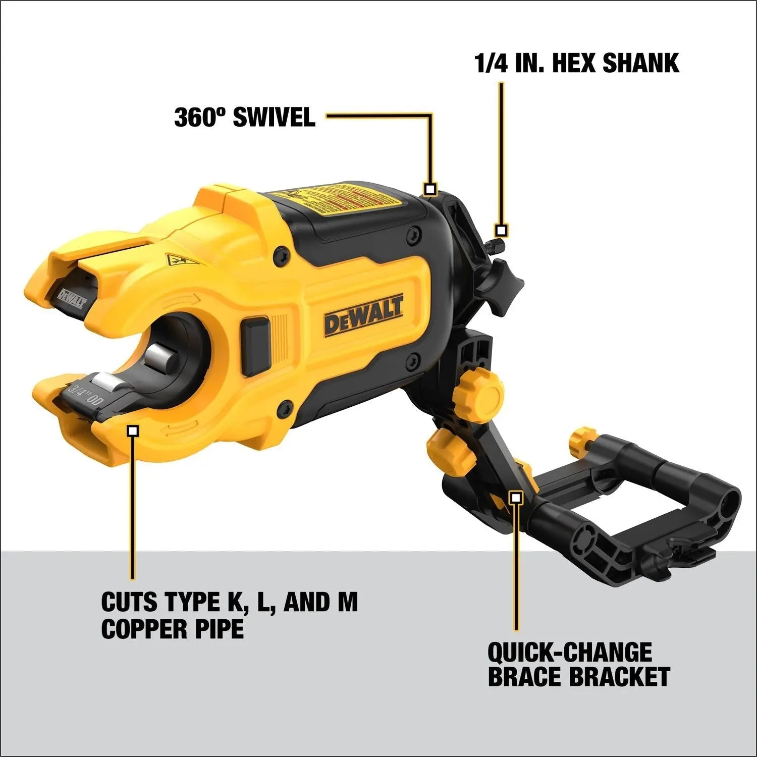 DEWALT DWACPRIR DEWALT IMPACT CONNECT COPPER PIPE CUTTER ATTACHMENT - Wise Line Tools