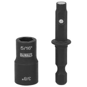 DEWALT DWADEND51638- 5/16 & 3/8 Socket w/ Short Extension DEWALT