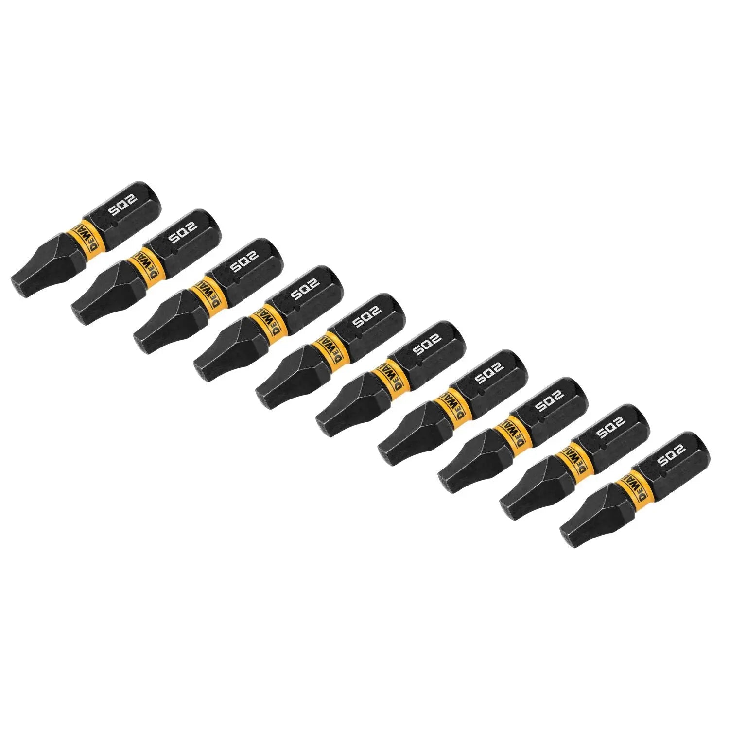 DEWALT DWAF1SQ2IR10 - LEXTORQ Square #2 Bits 10Pk, Robertson 1/4" x 1" DEWALT