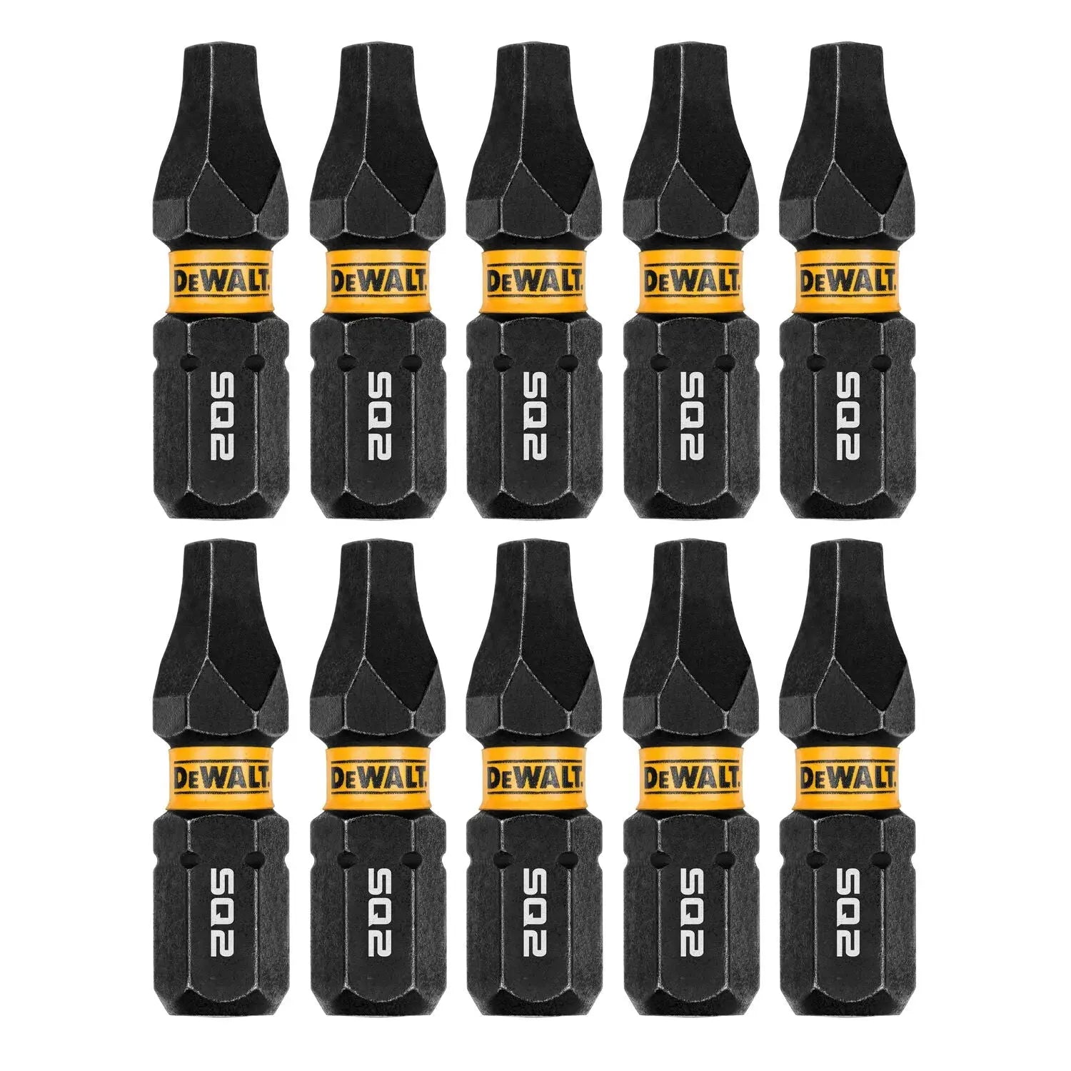 DEWALT DWAF1SQ2IR10 - LEXTORQ Square #2 Bits 10Pk, Robertson 1/4" x 1" DEWALT