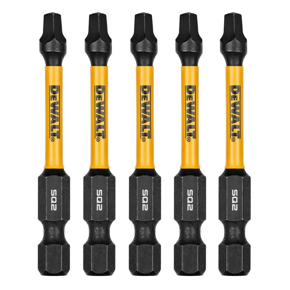 DEWALT DWAF2SQ2IR5 - DEWALT 2.25In Square #2 Flextorq 5Pk - Wise Line Tools