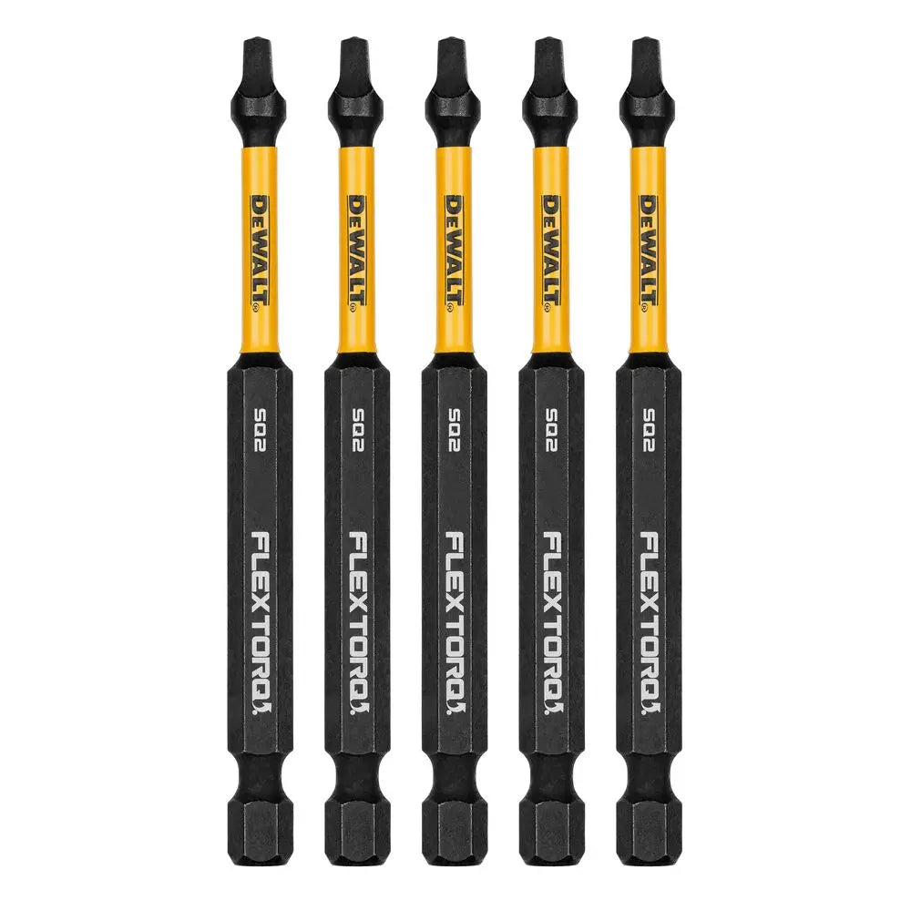 DEWALT DWAF3SQ2IR5 - DEWALT 3.5In Square #2 Flextorq 5Pk - Wise Line Tools