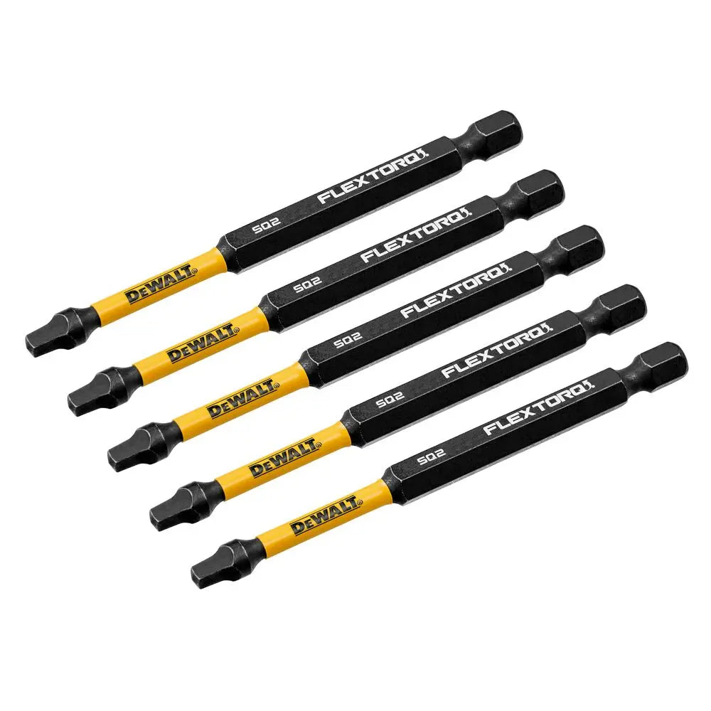 DEWALT DWAF3SQ2IR5 - DEWALT 3.5In Square #2 Flextorq 5Pk - Wise Line Tools