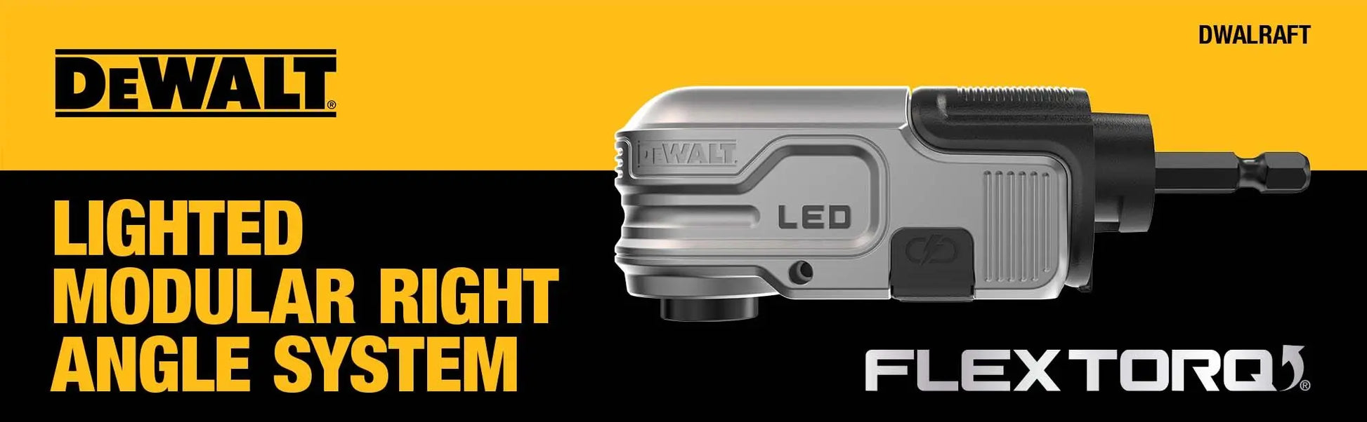 DEWALT DWALRAFT – DEWALT FLEXTORQ Lighted Modular Right Angle Attachment DEWALT