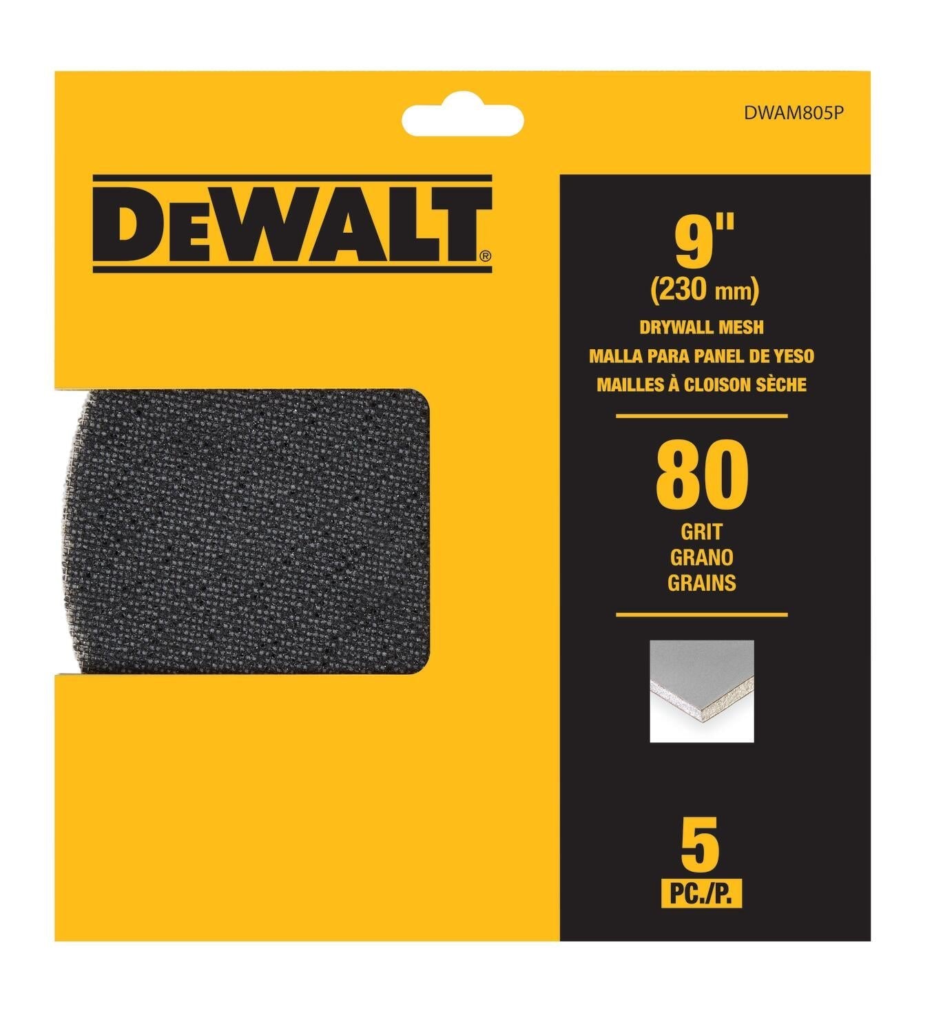 DEWALT DWAM805P-9In Mesh 5 Pack 80G - Wise Line Tools