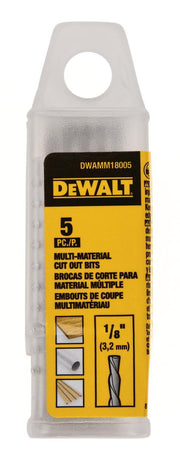 DEWALT DWAMM18005-1/8In Multi-Material Cut Out Bit 5 Pack - Wise Line Tools