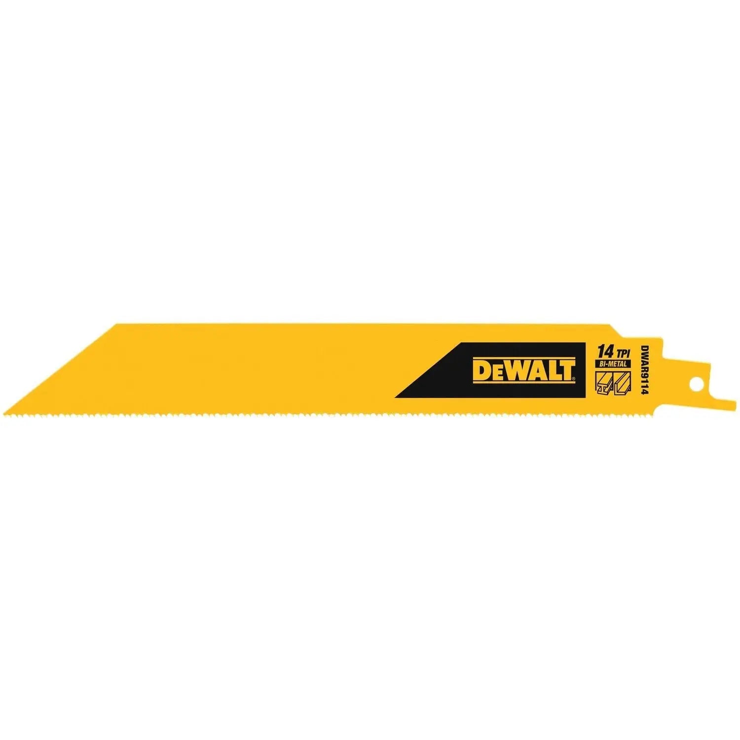 DEWALT DWAR9114-9 In Bi-Metal Reciprocating Saw Blade 14 TPI (5 Pack) DEWALT