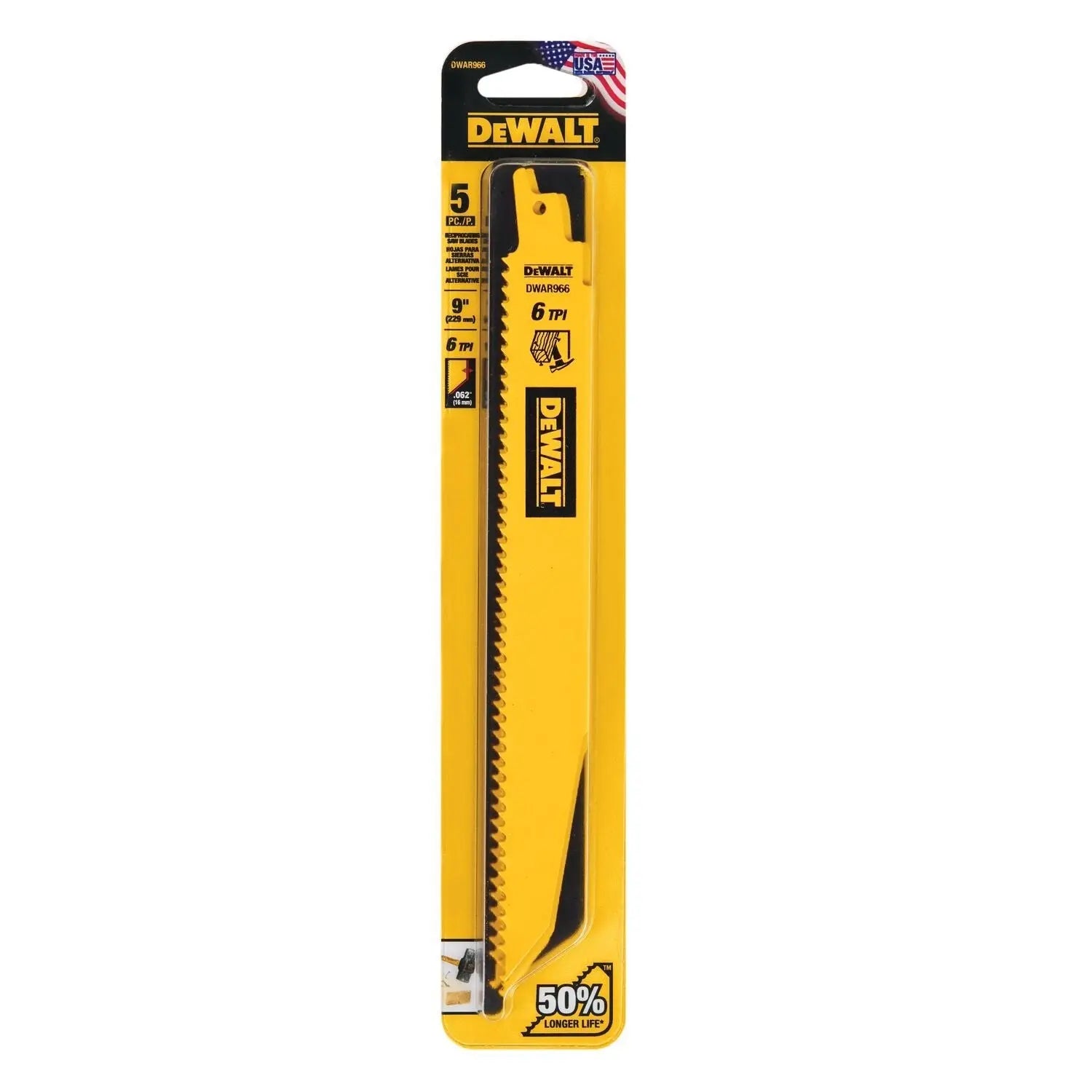 DEWALT DWAR966-9In 6Tpi 966 - 5Pk - Wise Line Tools
