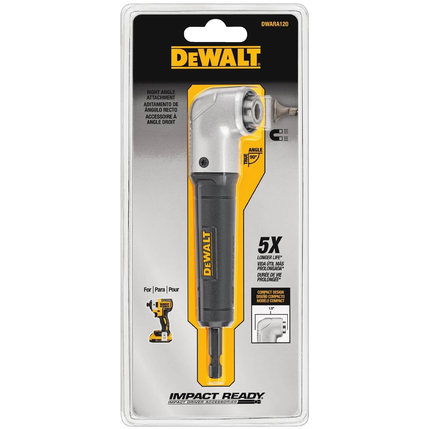 DEWALT DWARA120 - RIGHT ANGLE ATTACHMT - IMPACT REDY - Wise Line Tools