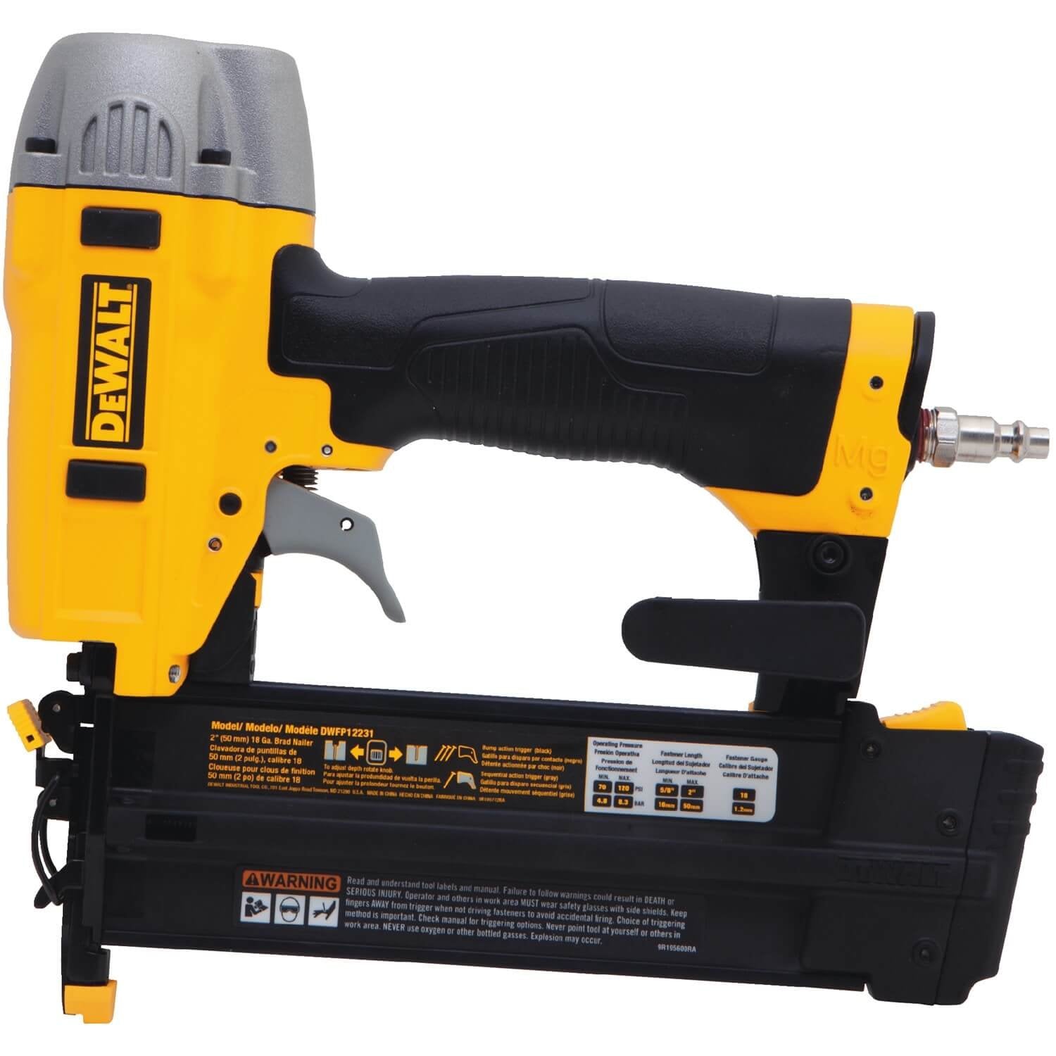 DEWALT DWFP12231 Pneumatic 18-Gauge 2-Inch Brad Nailer Kit - Wise Line Tools
