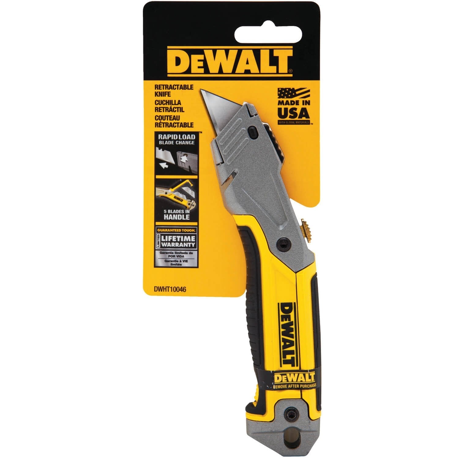 DEWALT DWHT10046-Retractable Utility Knife - Wise Line Tools