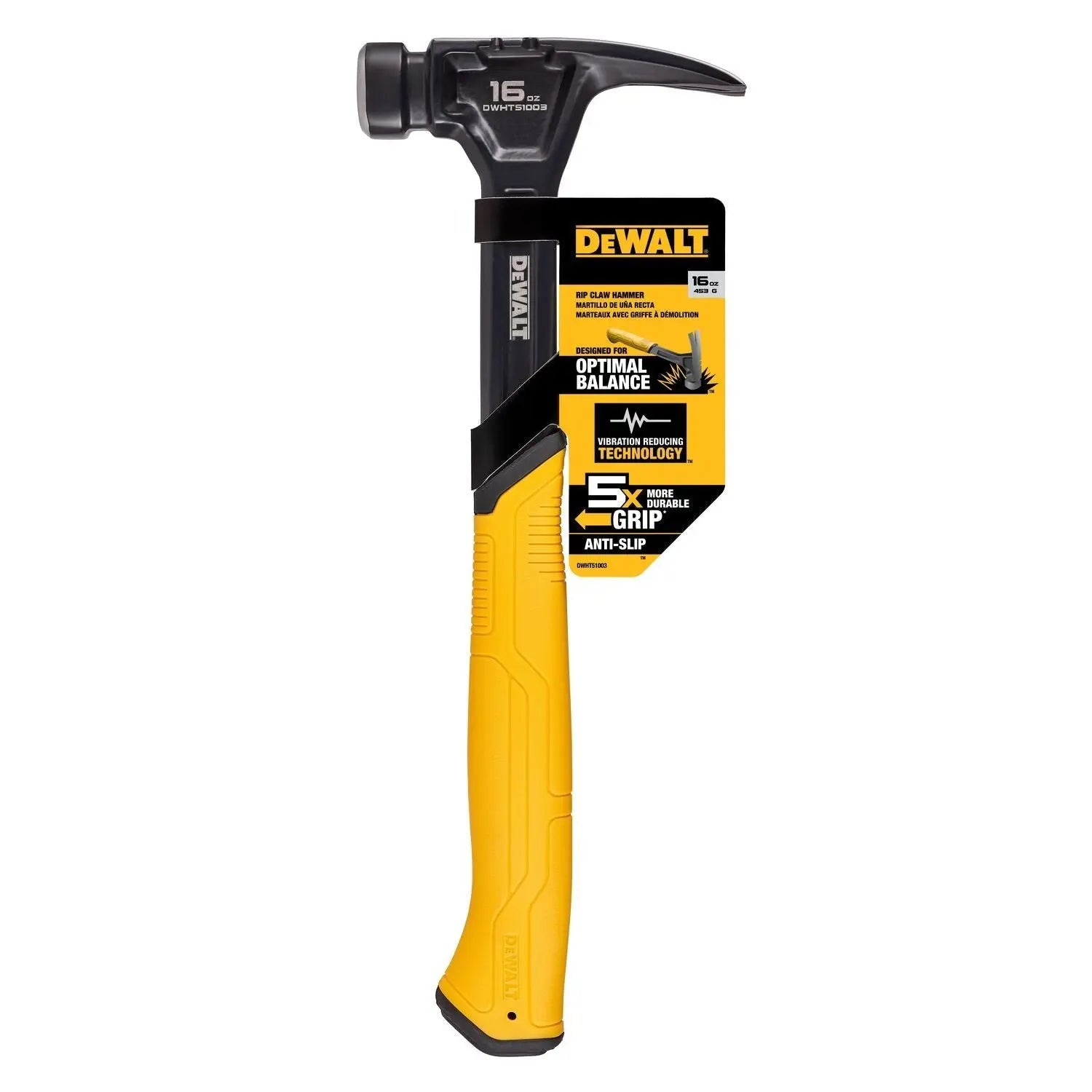DEWALT DWHT51003-16Oz Rip Claw Nailing Ham - Wise Line Tools