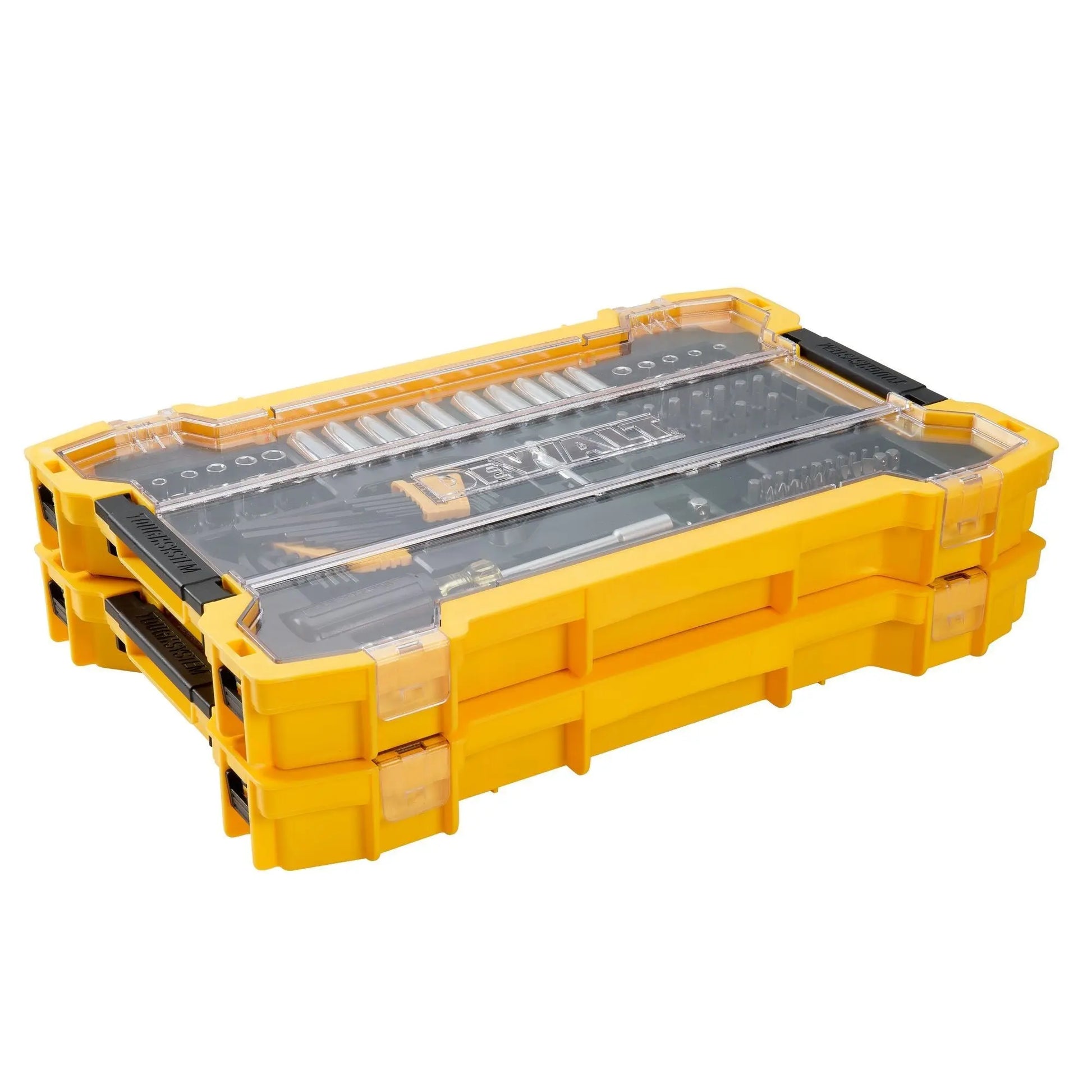 DEWALT DWMT45403-3/8&1/2In Dr 85Pc Mts + Ts Trays & Lid - Wise Line Tools