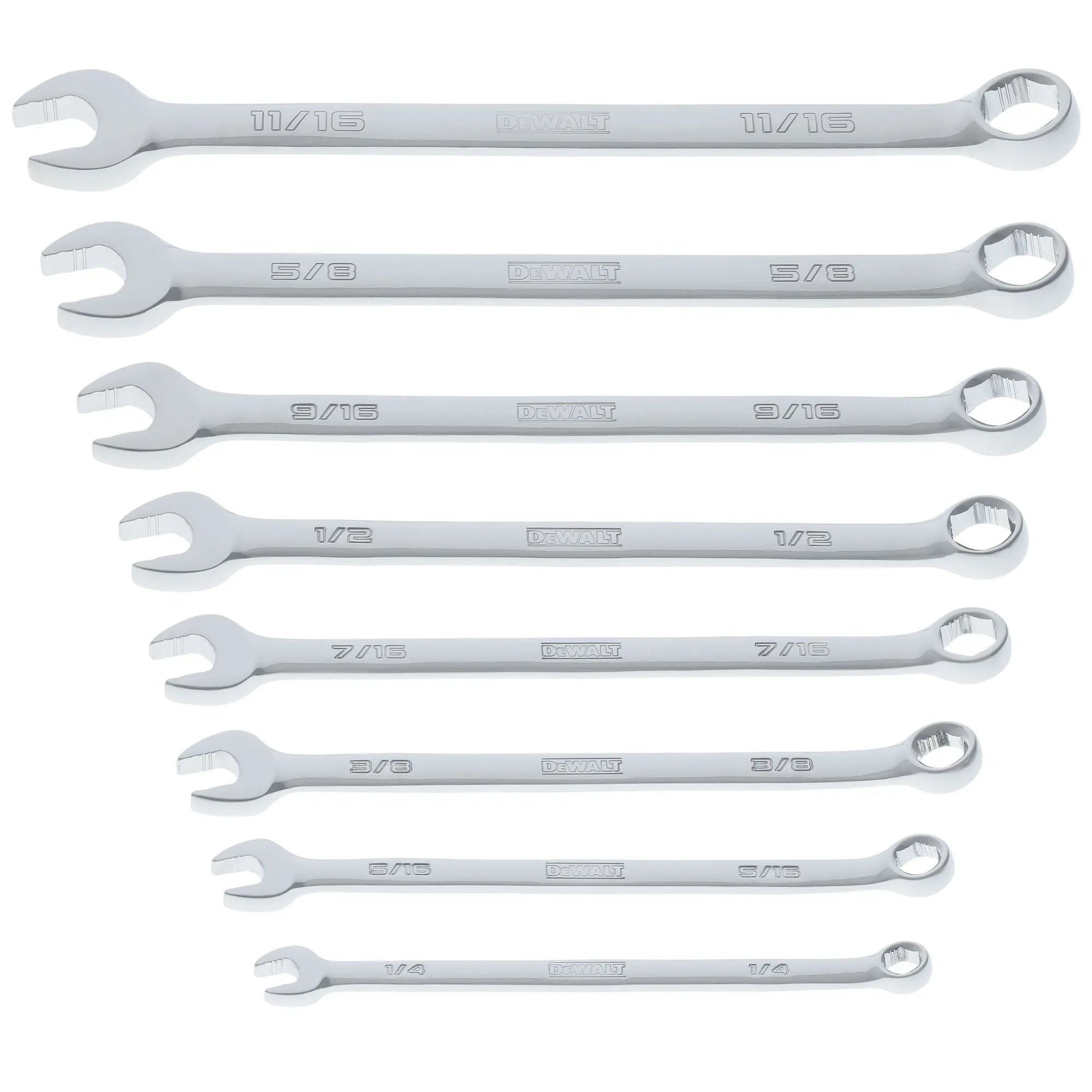 DEWALT DWMT45427 – DEWALT TOUGHSERIES 8-piece SAE Combination Wrench Set DEWALT