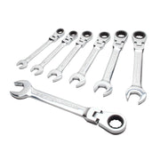 DEWALT DWMT74195 – DEWALT Combination Ratcheting Wrench Set, SAE/Standard Wrenches, Flex Head, 7-Piece DEWALT