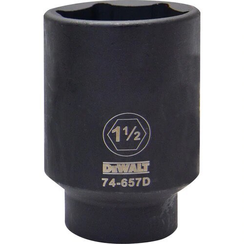 DEWALT DWMT74657OSP-Deep Impact Socket, Sae, 1/2-Inch Drive, 1-1/2-Inch, 6-Point - Wise Line Tools