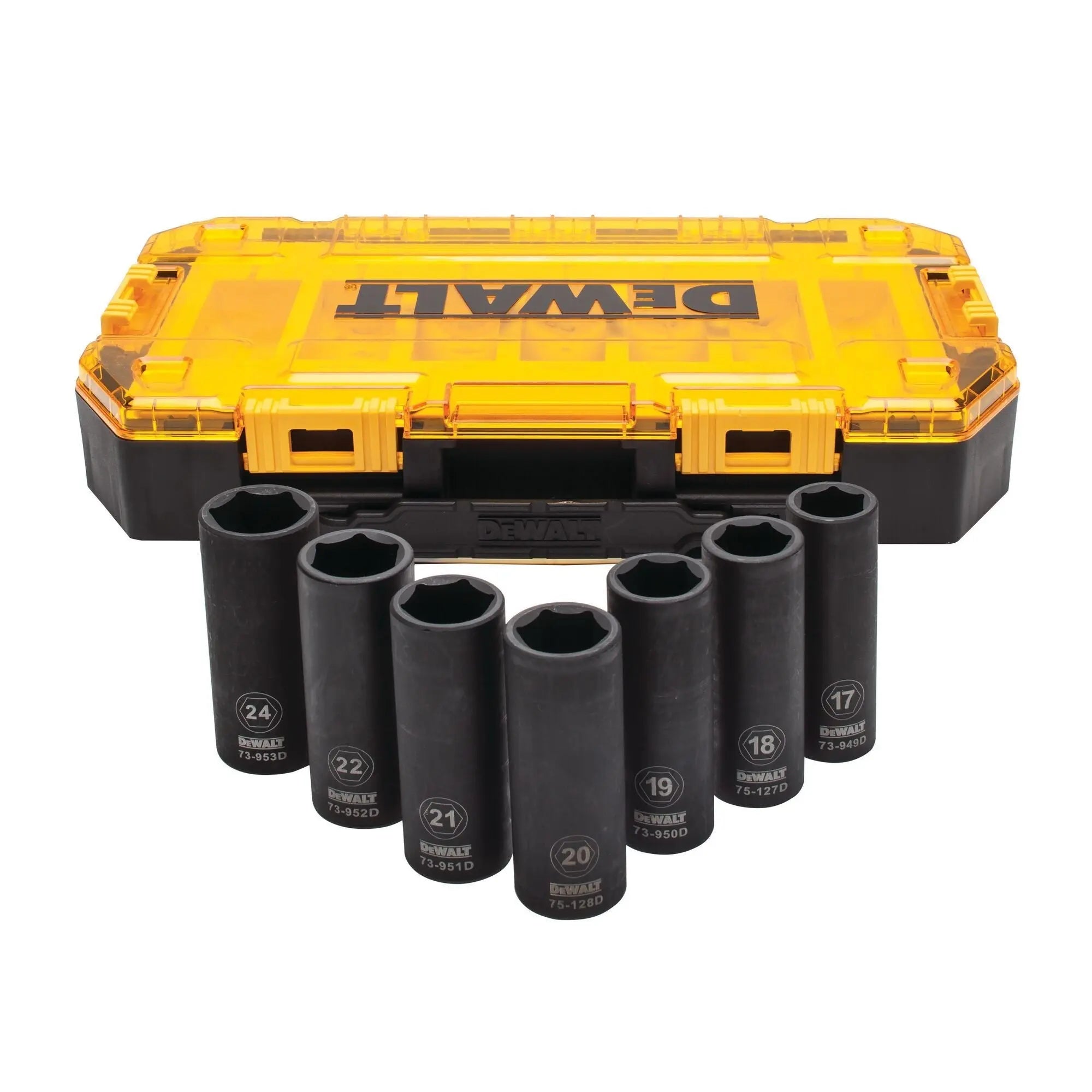 DEWALT DWMT74737-Deep Impact Socket Set, 7-Piece, 1/2" Drive Metric DEWALT