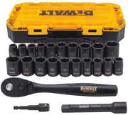 DEWALT DWMT74739-Impact Socket Set, 23-Piece, 1/2" Drive Metric/SAE - Wise Line Tools