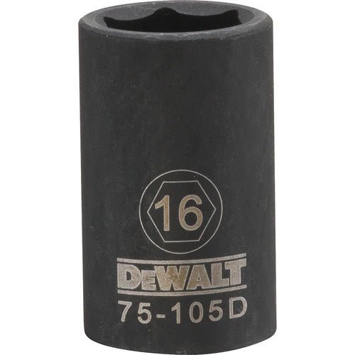 DEWALT DWMT75105OSP-6 Point 1/2" Drive Impact Socket 16Mm - Wise Line Tools