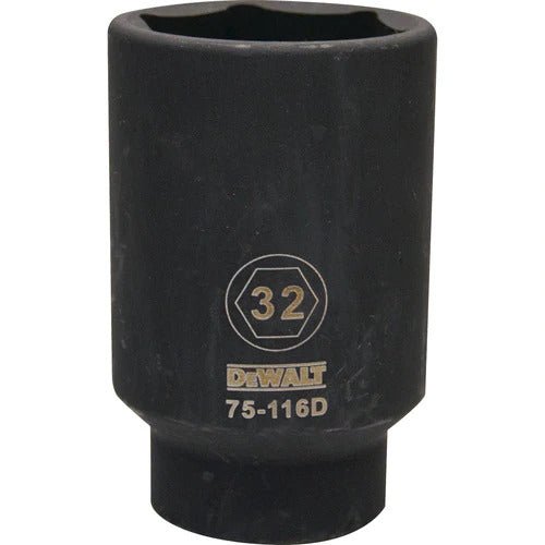 DEWALT DWMT75116OSP-6 Point 1/2" Drive Deep Impact Socket 32Mm - Wise Line Tools