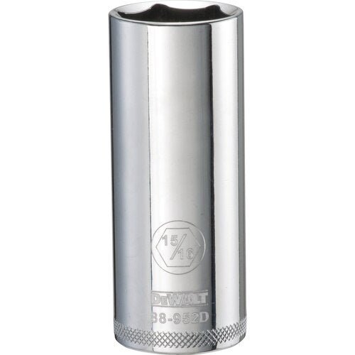 DEWALT DWMT88952OSP-6 Point 1/2'' Drive Deep Socket 15/16'' SAE - Wise Line Tools
