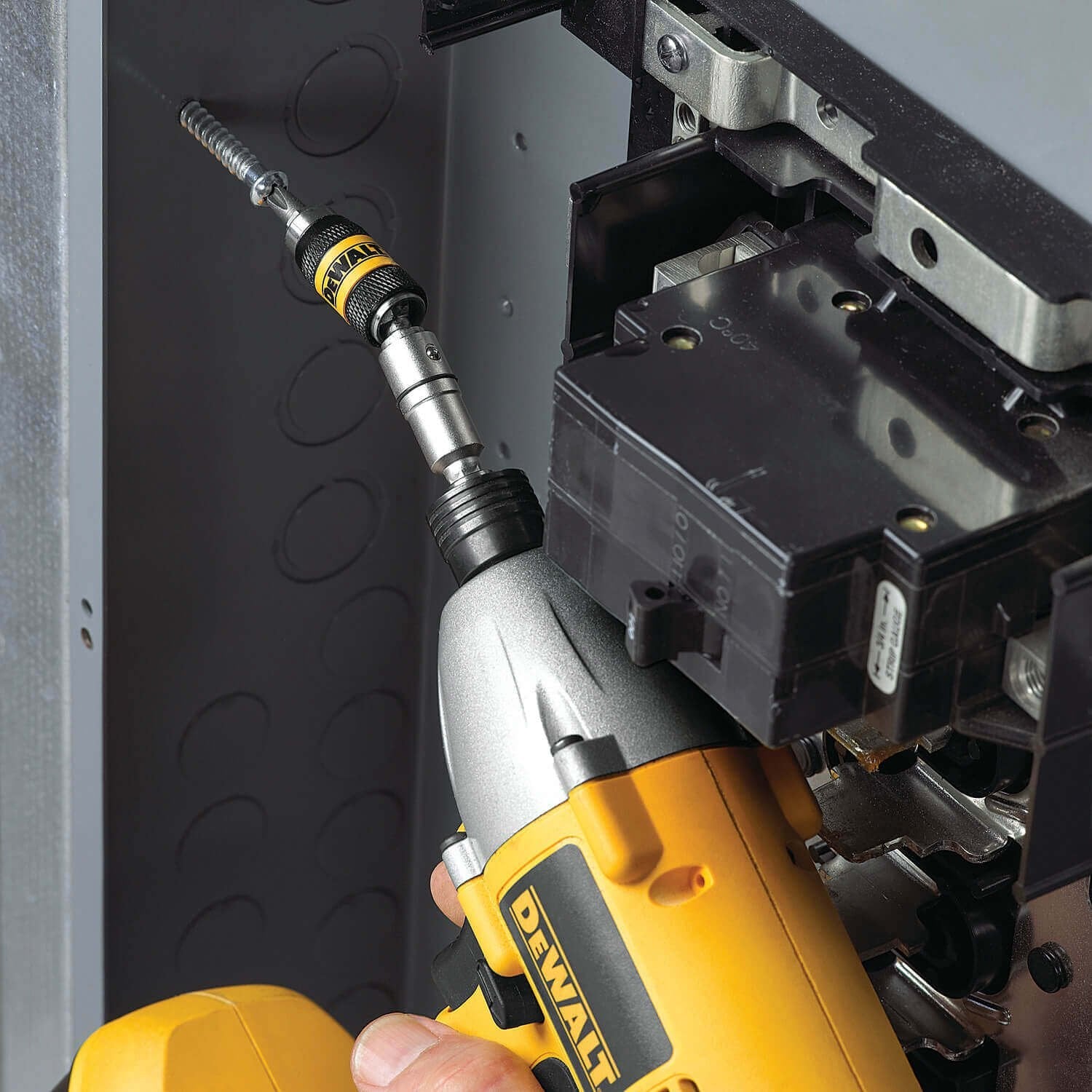 DEWALT DWPVTHLD-Pivoting Bit Tip Holder With Ring , Silver - Wise Line Tools