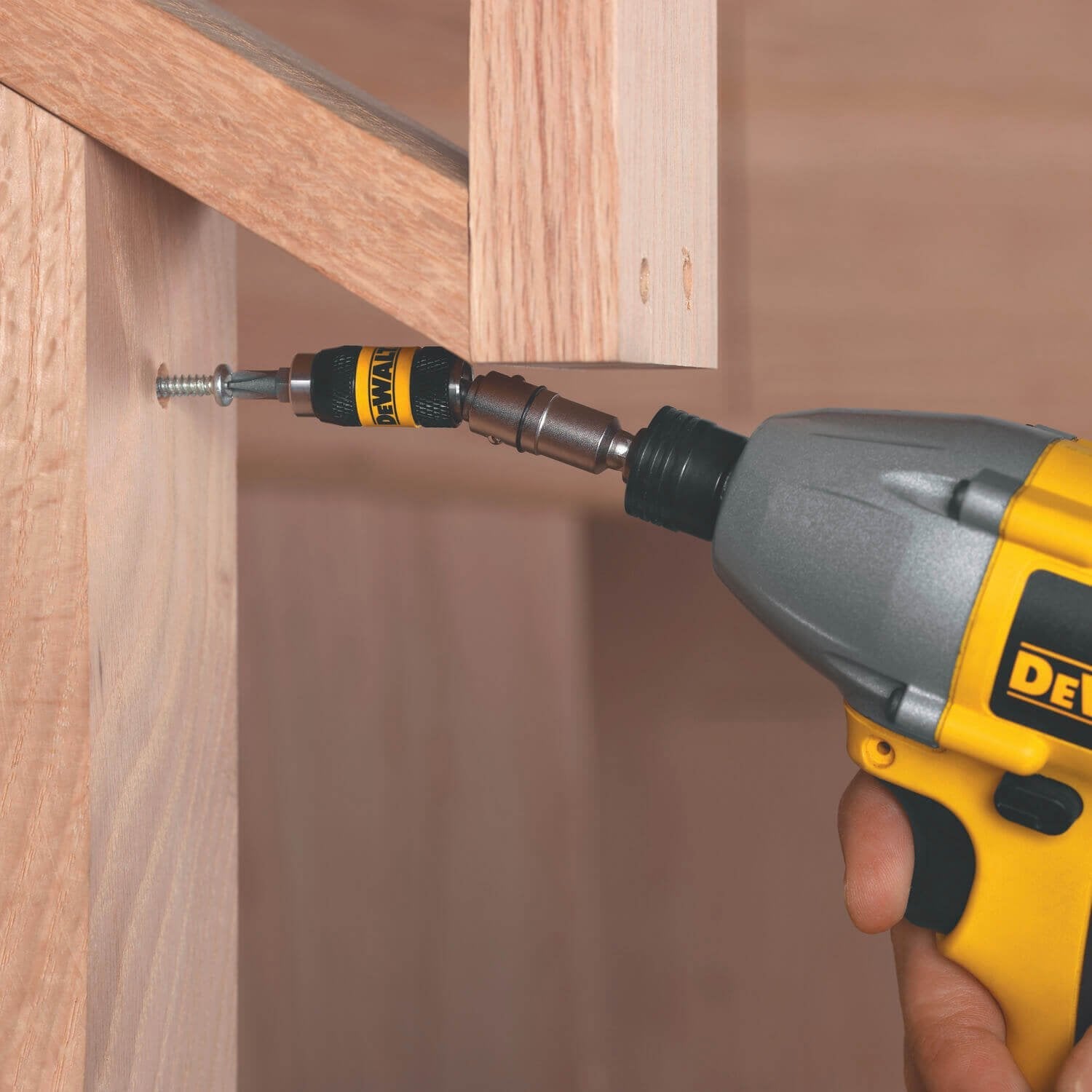 DEWALT DWPVTHLD-Pivoting Bit Tip Holder With Ring , Silver - Wise Line Tools