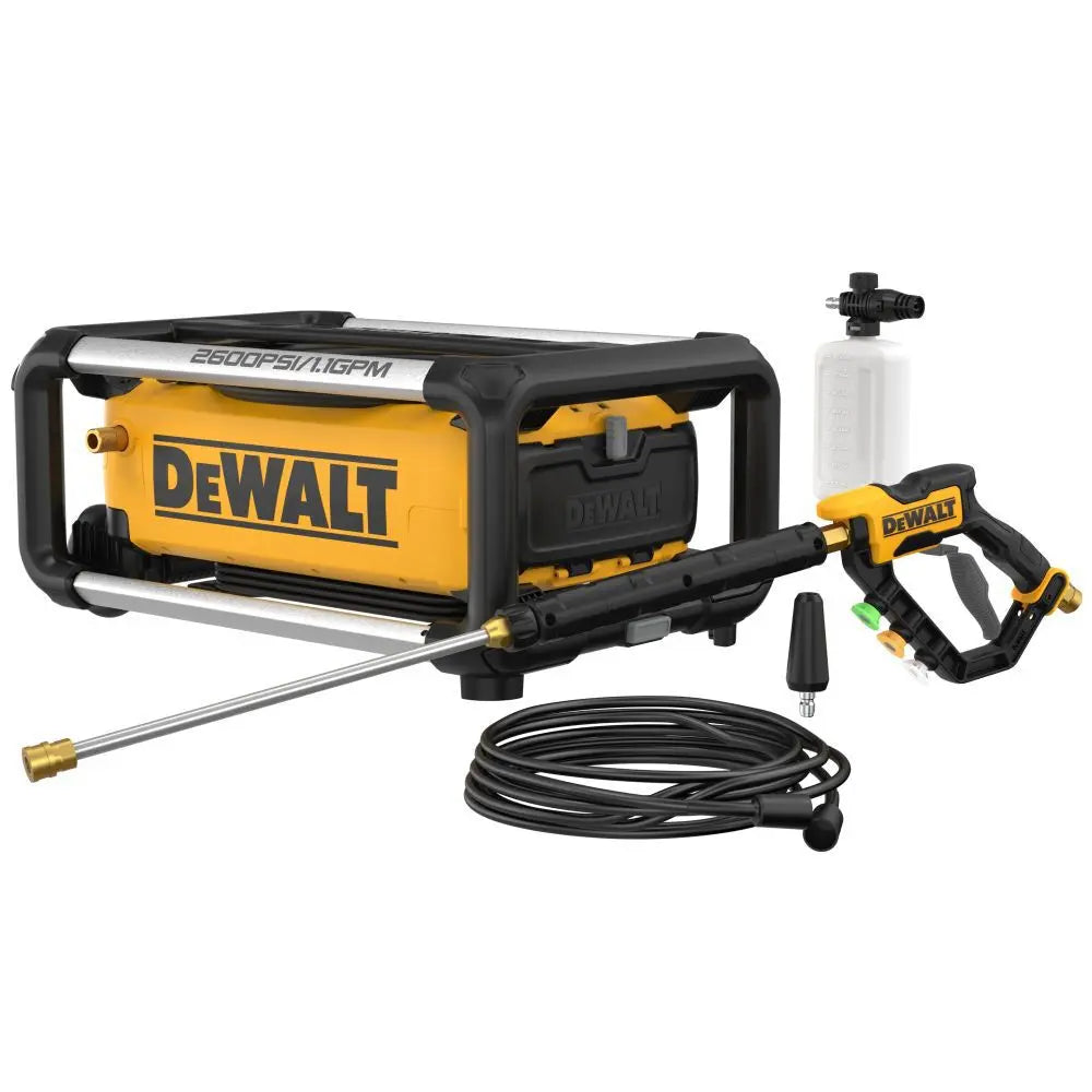 DWPW2600 - DEWALT 2600 PSI 1.1 GPM Electric Cold Water Pressure Washer with 4 Spray Nozzles - Wise Line Tools