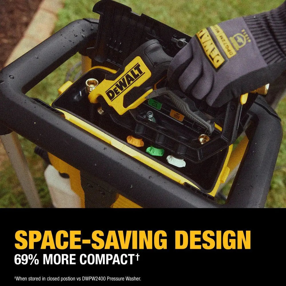 DWPW2600 - DEWALT 2600 PSI 1.1 GPM Electric Cold Water Pressure Washer with 4 Spray Nozzles - Wise Line Tools