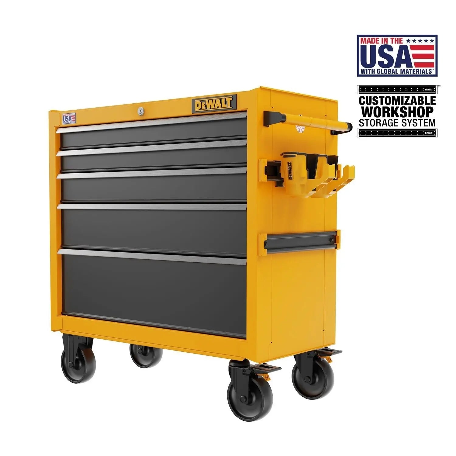 DEWALT DWST37052-37 in. 5-Drawer Rolling Tool Cabinet - Wise Line ...