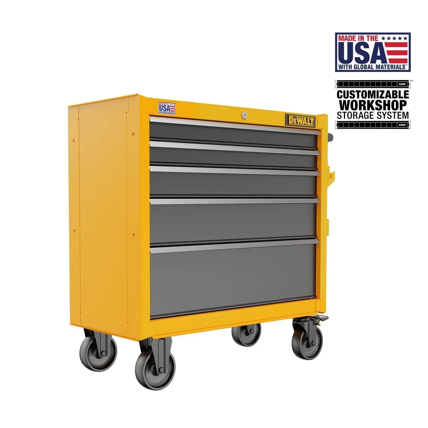 DEWALT DWST37052-37 in. 5-Drawer Rolling Tool Cabinet - Wise Line Tools
