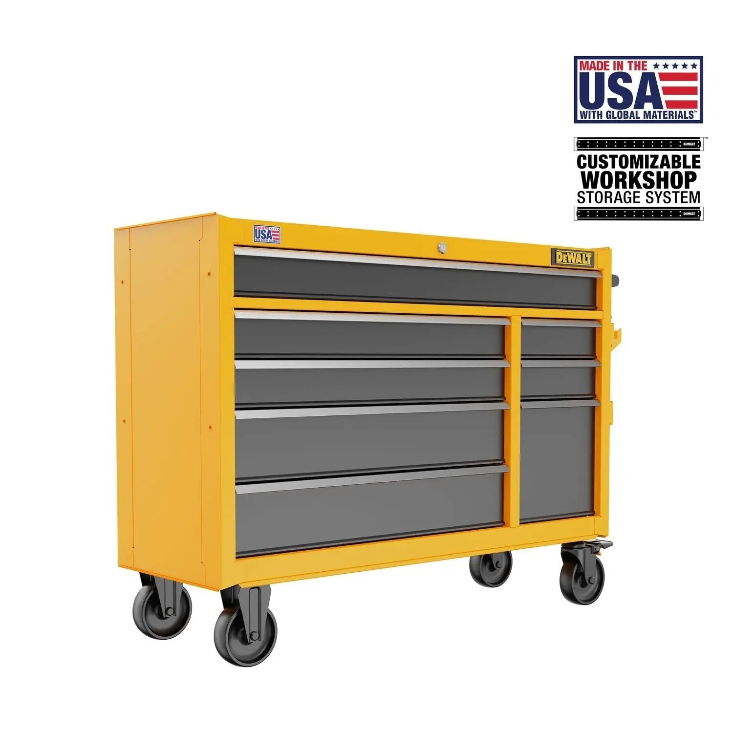 DEWALT DWST52082-52 in. 8-Drawer Rolling Tool Cabinet - Wise Line Tools